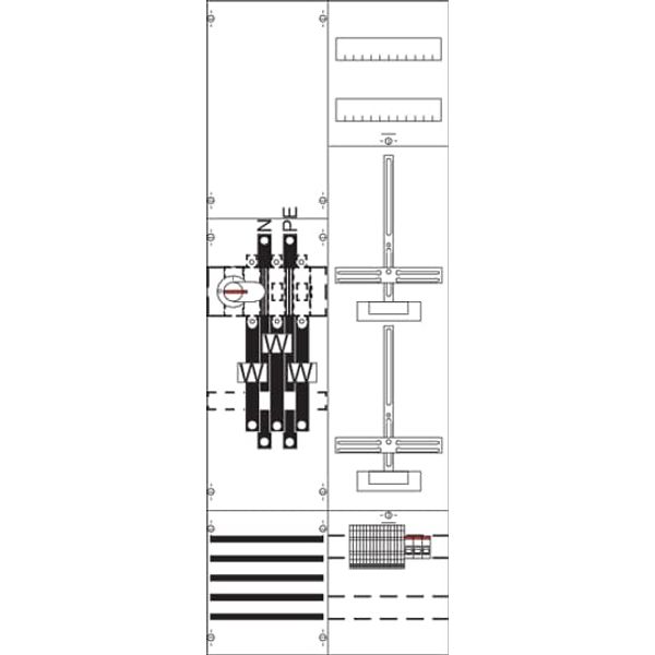 KA4208 Measurement and metering transformer board, Field width: 2, Rows: 0, 1350 mm x 500 mm x 160 mm, IP2XC image 5