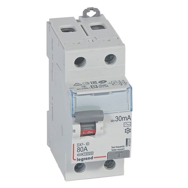 RCD DX³-ID - 2P - 230 V~ - 80 A - 30 mA - AC type image 1