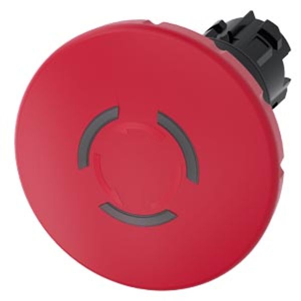 EMERGENCY STOP mushroom pushbutton, illuminable, 22 mm, round, plastic, red,...3SU1001-1JB20-0AA0-Z X90 image 1