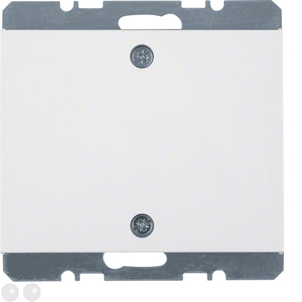 Blind plug centre plate, screw-on, K.1, p. white glossy image 3