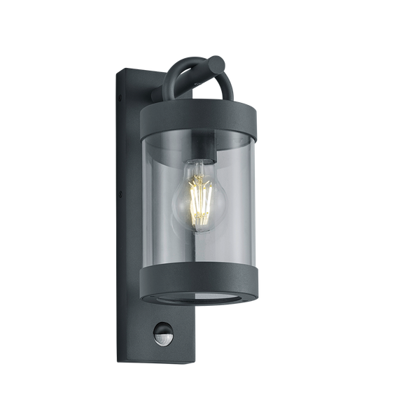 Sambesi wall lamp E27 anthracite motion sensor image 1