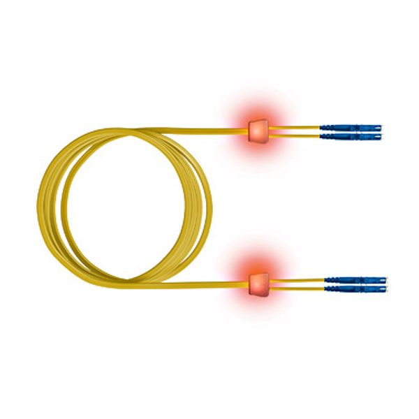 FO LED Patch Cord, Duplex, E2000/E2000, E09/125 OS2, 10m image 1