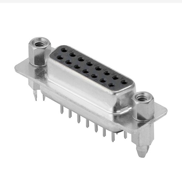 PCB plug-in connector data, Thread-bolt UNC 4-40, THT solder connectio image 1