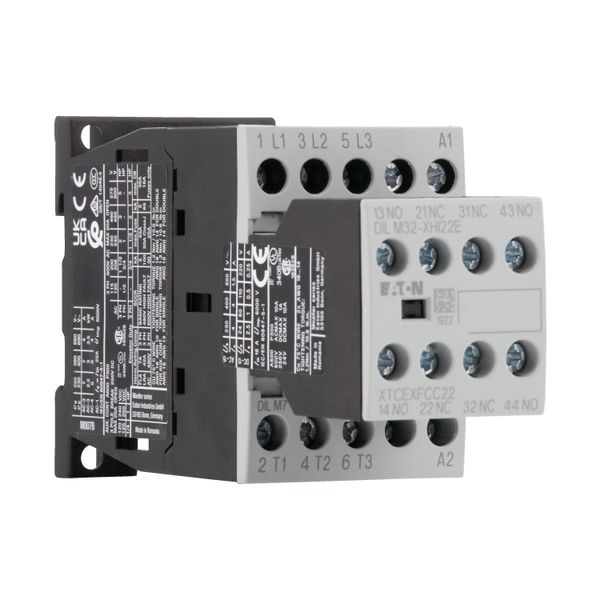 Contactor, 380 V 400 V 3 kW, 2 N/O, 2 NC, 24 V DC, DC operation, Screw terminals image 8