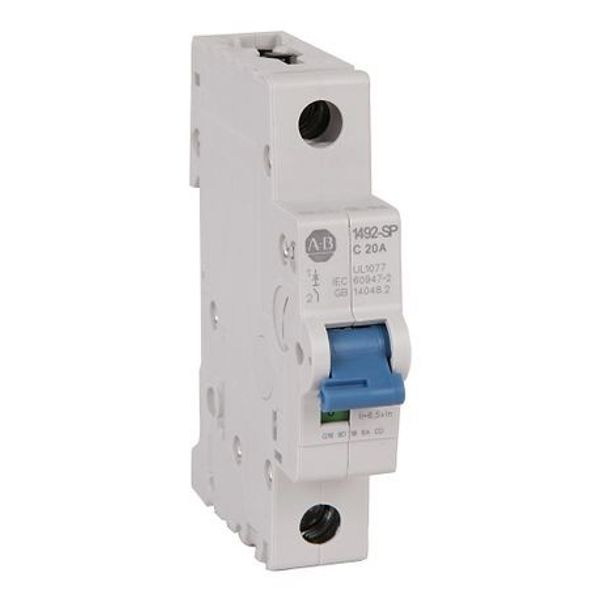 Allen-Bradley 1492-SPM1B010 Bulletin 1492-SPM Supplemental Circuit Breaker, 1-Pole, Trip Curve B, 1A, No Neutral image 1