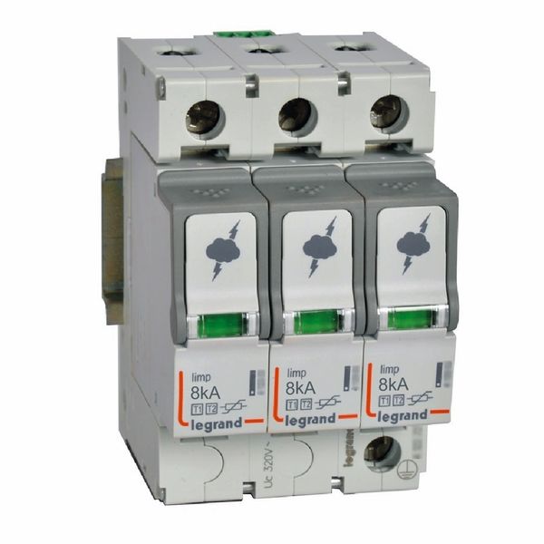 SPD - protection of main distribution board - T1+T2 - limp 8 kA/pole - 3P image 1