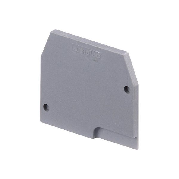 END SECTION PLATE, FEM 6G GRIS, 2.5MM SPACING, GREY, 41X36.5MM image 1