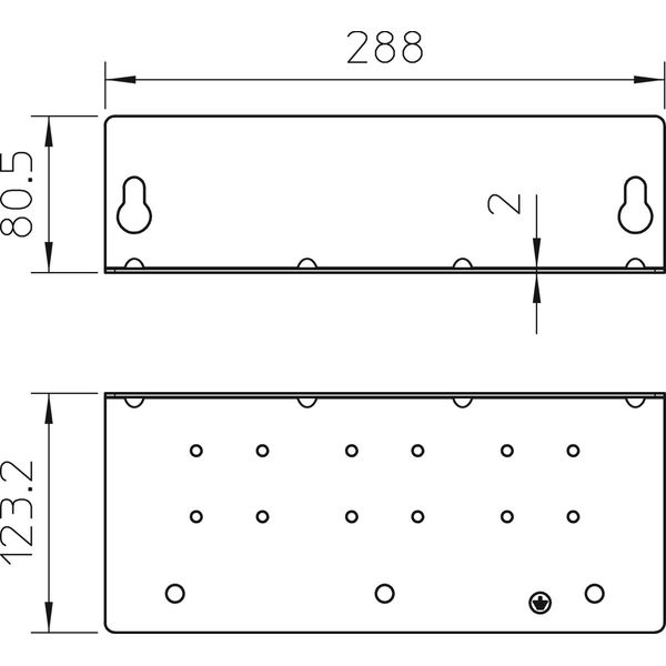 MCF-MS-P3 Mounting plate 3-pole plate 3-polig image 2