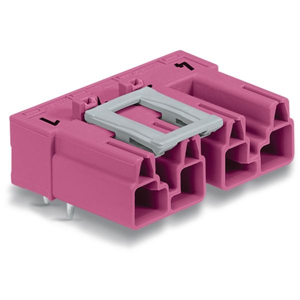 Plug for PCBs angled 4-pole pink image 5