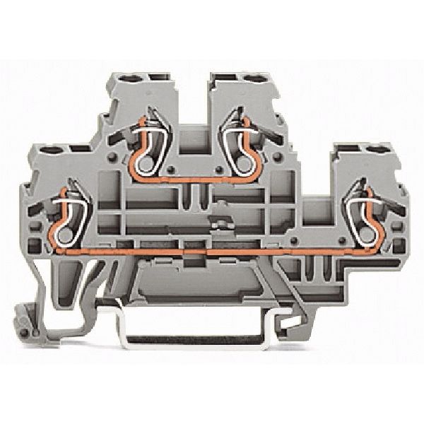 Double-deck terminal block Through/through terminal block L/L gray image 1