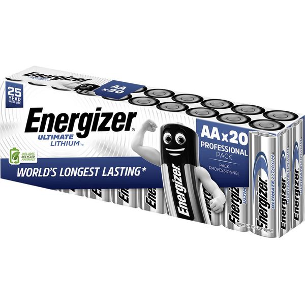 ENERGIZER Ultimate Lithium L91 AA 20-Pack image 1