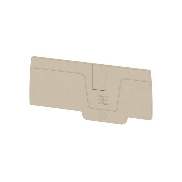 End plate (terminals), 82.6 mm x 2.1 mm, dark beige image 1