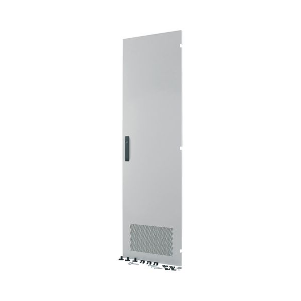 Section door, ventilated IP31, hinges right, HxW = 1600 x 425mm, grey image 6