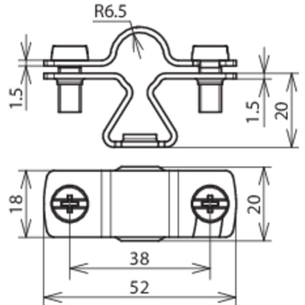 Conductor holder StSt with M8 thread f. Rd 13mm image 2