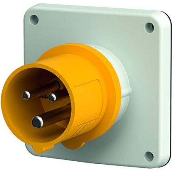 Panel mounted inlet, 32A3p4h110V, IP44 image 1