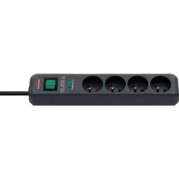 Eco-Line 13.500A extension lead with surge protection 4-way anthracite 1,5m H05VV-F 3G1,5 *FR* image 1
