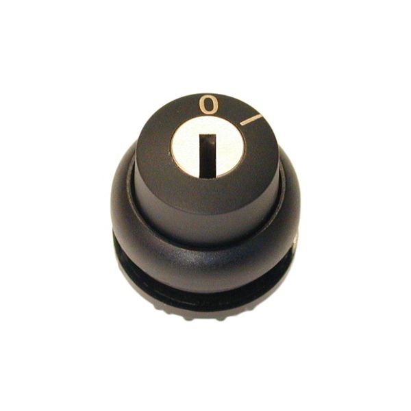 Key-operated actuator, maintained, 2 positions, Key withdrawable: 0, Bezel: black image 1