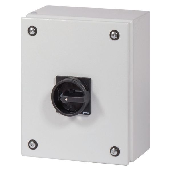 Main switch, T0, 20 A, surface mounting, 4 contact unit(s), 8-pole, STOP function, With black rotary handle and locking ring, Lockable in the 0 (Off) image 7