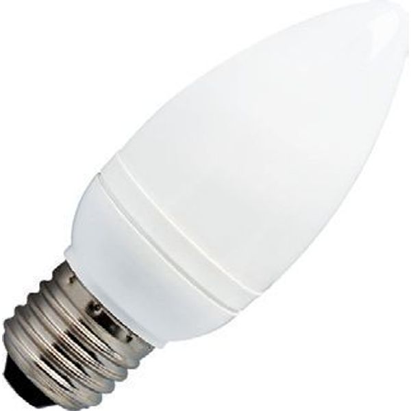 E27 CFL Candle 41x113 230V 300Lm 7W 2700K 10Khrs image 1