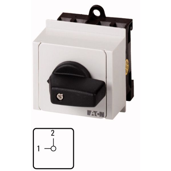 Changeoverswitches, T0, 20 A, service distribution board mounting, 1 contact unit(s), Contacts: 2, 90 °, maintained, Without 0 (Off) position, USV-NET image 1