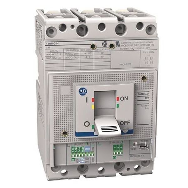 Allen-Bradley, 140MG - Motor Protection Circuit Breakers, H frame, 35..65 kA at 480V, Thermal/Magnetic, TMD, Rated Current 100 A image 1