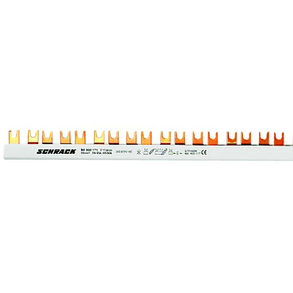 C-Busbar 4-pole, L1/L2/L3/N, 10mmý, 1m image 1