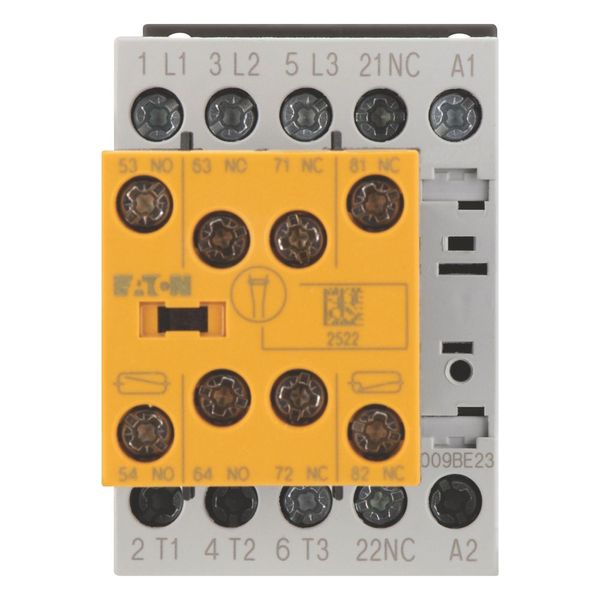 Safety contactor, 380 V 400 V: 4 kW, 2 N/O, 3 NC, 24 V DC, DC operation, Screw terminals, With mirror contact (not for microswitches). image 10