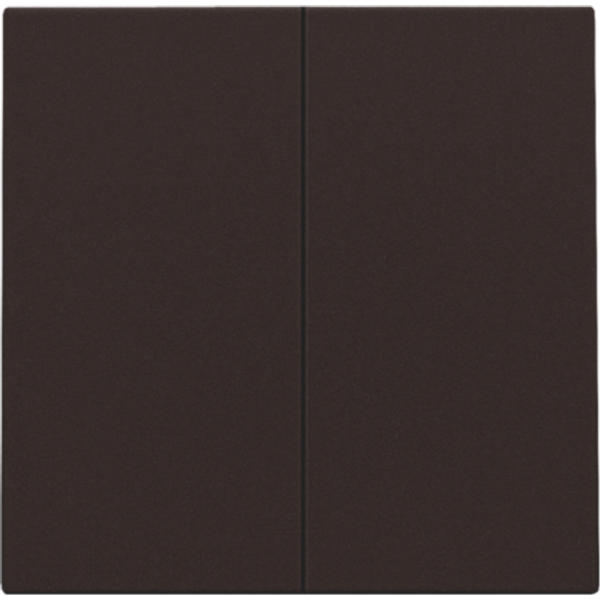 Finishing set for double electronic switch or push button, dark brown image 1