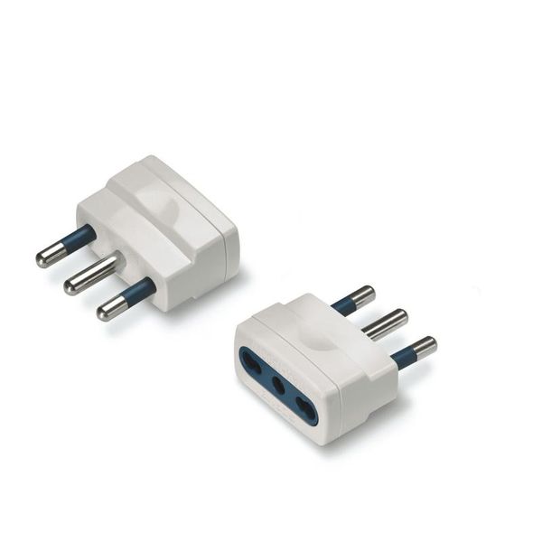 SINGLE ADAPTOR 2P+E 16A DUAL USE WHITE image 3