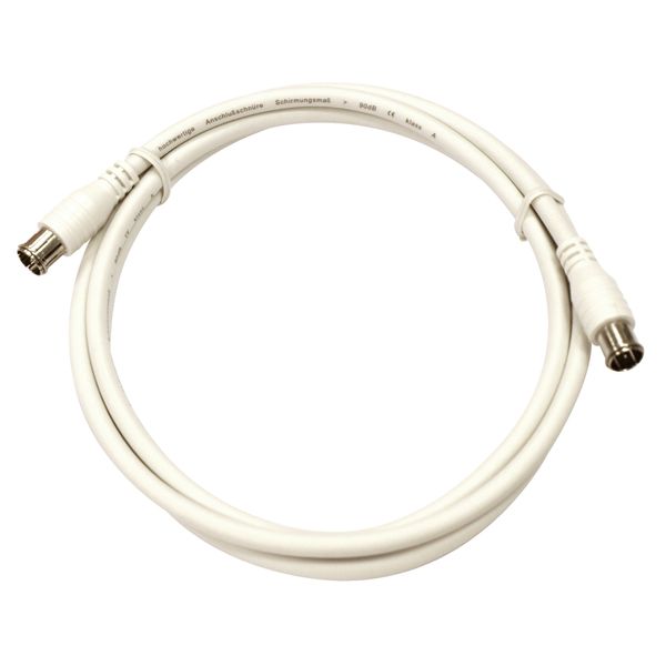 S4H Coax Patchcord, 2xF-Quick straight, >90dB,ClassA,wh,2.5m image 2