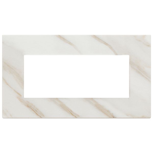 Plate 5MBS marbl.stonew.white Calacatta image 1