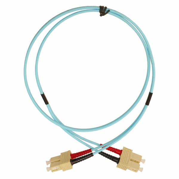 FO Patchcord Duplex SC/SC, 50/125æm OM3, LS0H-3, aqua, 2.0m image 2