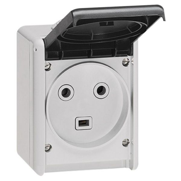 Power socket with earth - 32A - IP44 - 2 sockets image 1