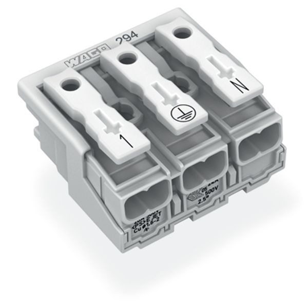 Lighting connector push-button, external without ground contact white image 2