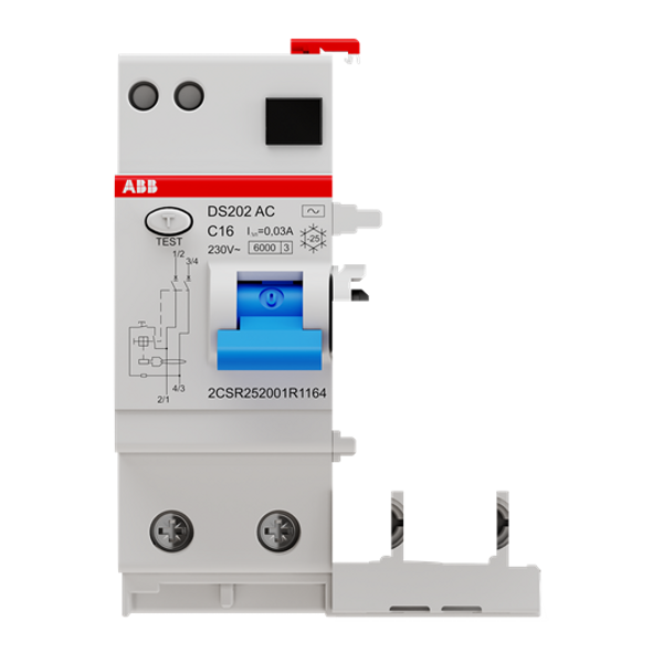 DS202 AC-C16/0.03 Residual Current Circuit Breaker with Overcurrent Protection image 3
