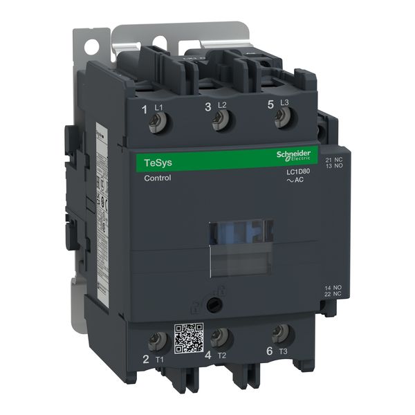 TeSys Deca contactor , 3P(3 NO) , AC-3/AC-3e , = 440V, 80 A , 380V AC 50/60 Hz coil image 3