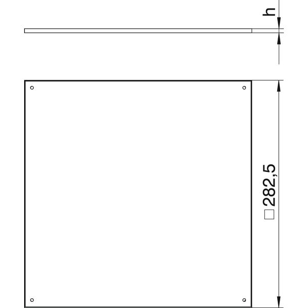 BEK F250-2 5 Floor covering insert cass. for UZD250 282x282x9 image 2