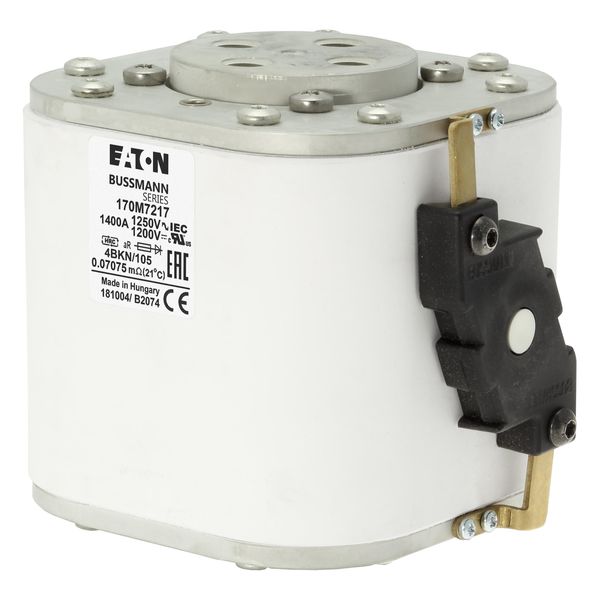 Fuse-link, high speed, 1400 A, AC 1250 V, size 4, 105 x 120 x 110 mm, aR, IEC, single indicator image 4