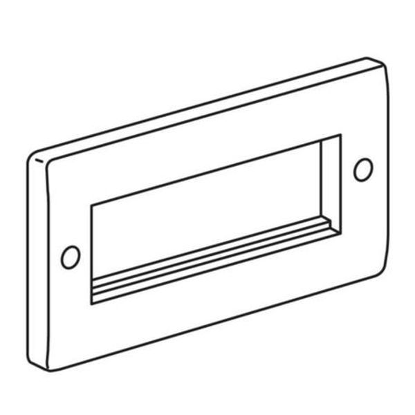 Euro modules front plate Synergy - 2 gang - 86 x 146 mm - white image 1