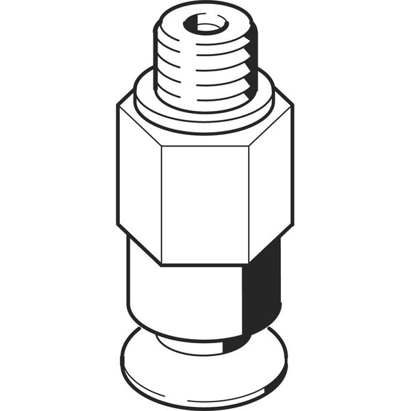 VAS-10-M5-SI-B Vacuum suction cup image 1