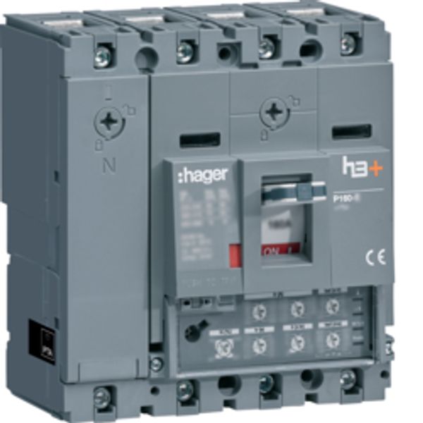 Compact circuit breaker h3+ P160 LSI 25 kA, 4-pole, In 100 A image 1