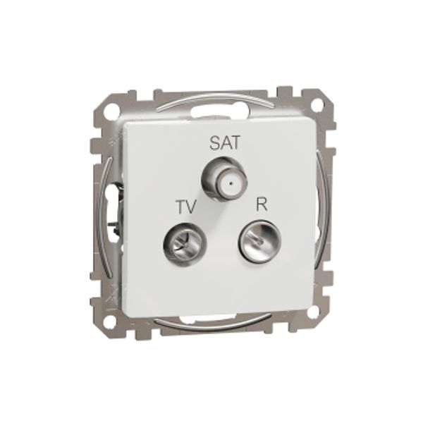 TV/R/SAT Socket intermediate 10db, Sedna, White image 3