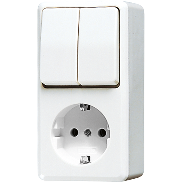 Combination SCHUKO® socket / 2-gang 675AWW image 1