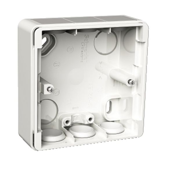 Exxact surface mounted box 1-gang low IP44 white image 2