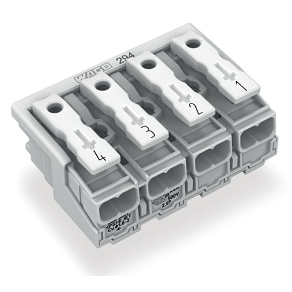 Lighting connector push-button, external without ground contact white image 3