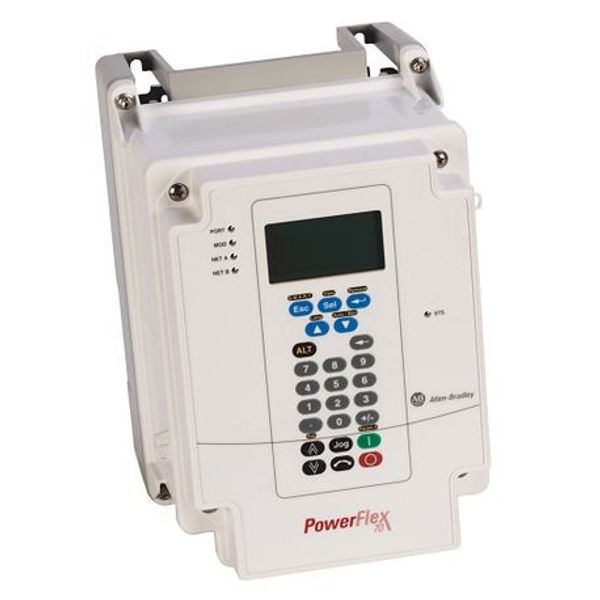 Allen-Bradley, 20AD8P0C3AYNANC0, PowerFlex70 AC Drive, 480 VAC, 3 PH, 8 Amps, 5 HP Normal Duty, 3 HP Heavy Duty,Wall / Machine Mount - IP66/NEMA Type 4X/12 (Indoor Use) image 1