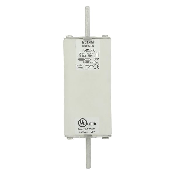 Fuse-link, high speed, 250 A, DC 1500 V, 2XL, 61 x 205 mm, gPV, IEC, UL, with indicator image 22