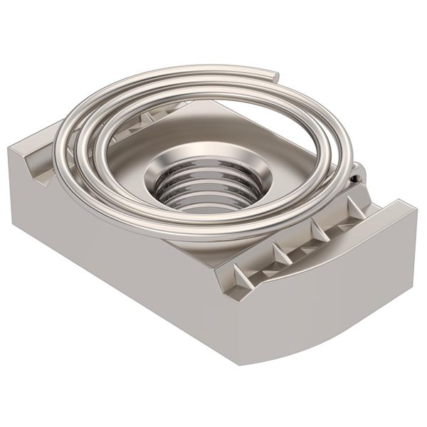 MS41SNF M12 A4  sliding nut with spring, for profile rail, M12, Stainless steel, A4, without surface. modifications, additionally treated image 1