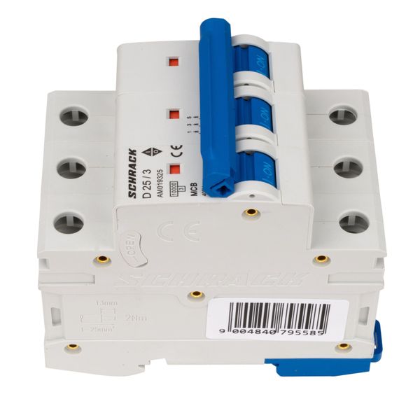 Miniature Circuit Breaker (MCB) AMPARO 10kA, D 25A, 3-pole image 3