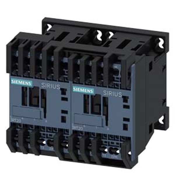 Reversing contactor assembly AC-3, 3 kW/400 V 110 V AC 120 V 60 Hz 3-pole S00 image 1